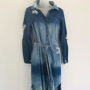 Lady Blue Jean Dress/Coat